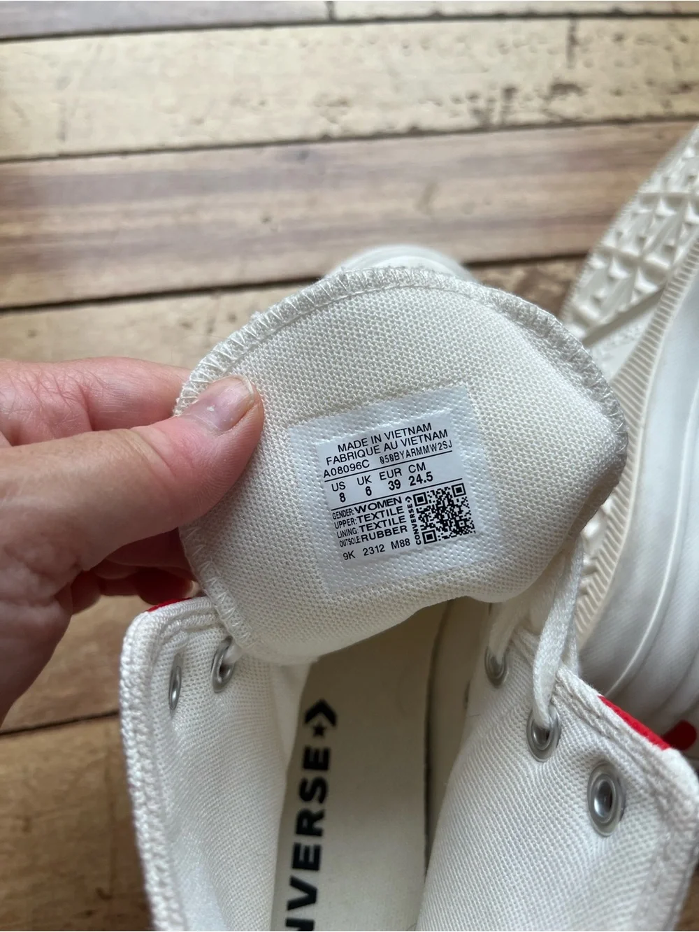 Converse White Canvas Sneakers with Red Cherry Print